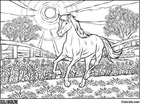 Adult Coloring Page - Thoroughbred