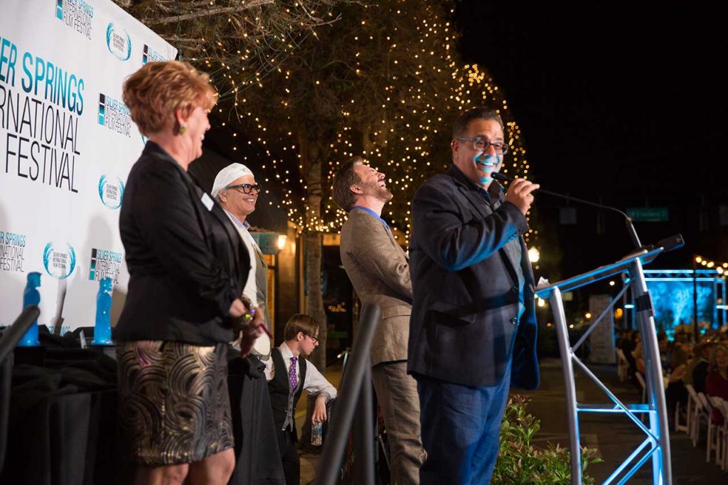 The show must go on – So, what’s it gonna take? (Left to Right: Laurie Zink, Joe Pantoliano, Greg Thompson and Tony Spiridakis)