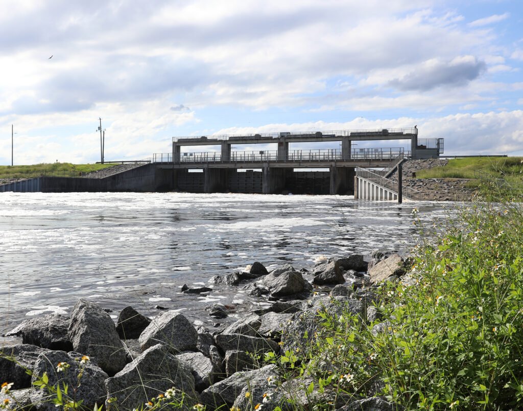 Fishing for catfish at the Rodman Dam on the Ocklawaha River in