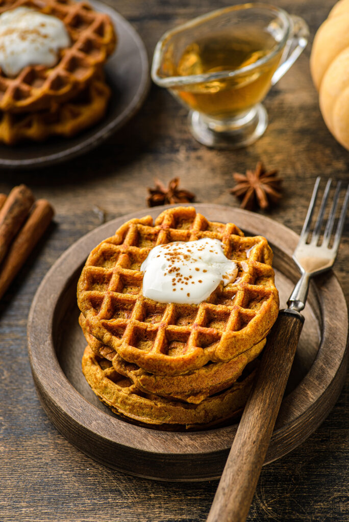 Christmas Morning Gingerbread Waffles